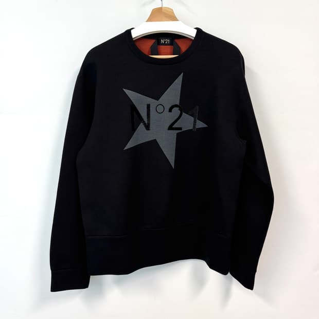 N°21 누메로벤투우노 블랙 스웻셔츠 맨투맨 M