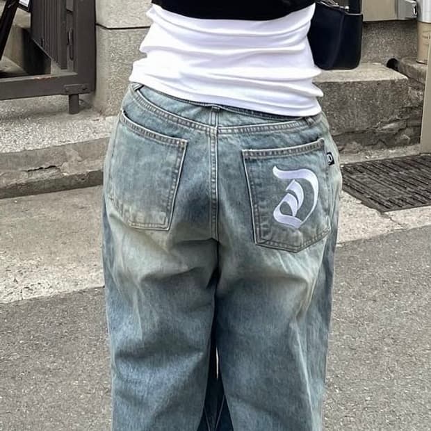 오도어 토니 와이드 데님팬츠 3사이즈