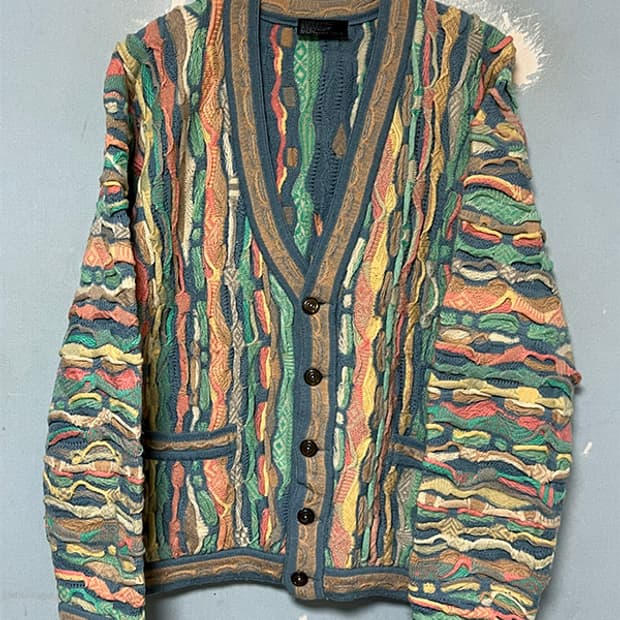 COOGI 쿠지 남자 케이블 가디건 힙합 M 95-100