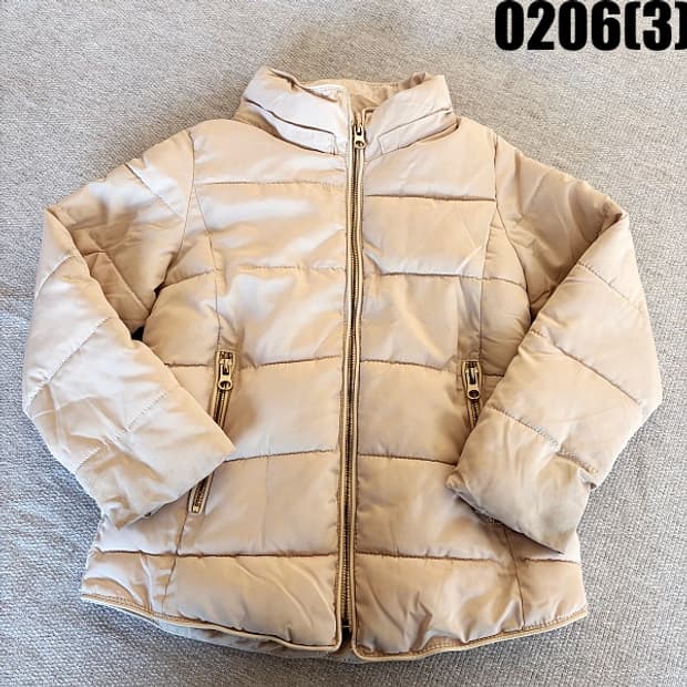 [7] 자라 키즈 여성 베이지색 여성 패딩 점퍼 0206(3)