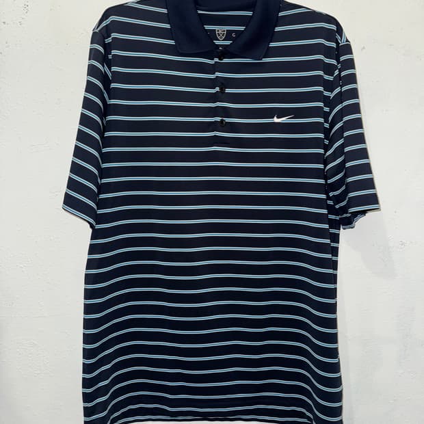 나이키 네이비 스트라이프 반팔카라티(100)