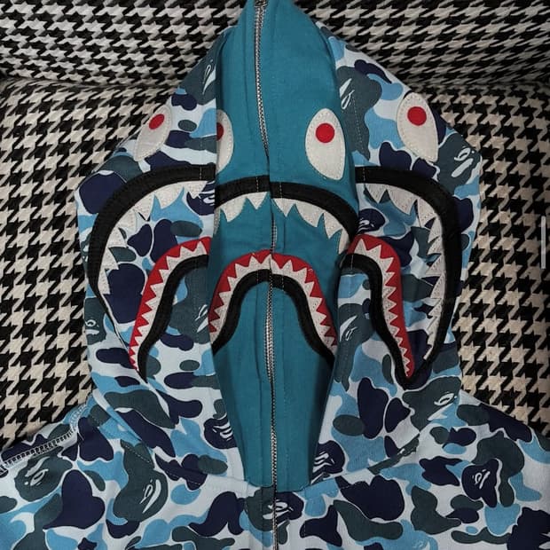 베이프 후드집업 ABC카모 더블샤크