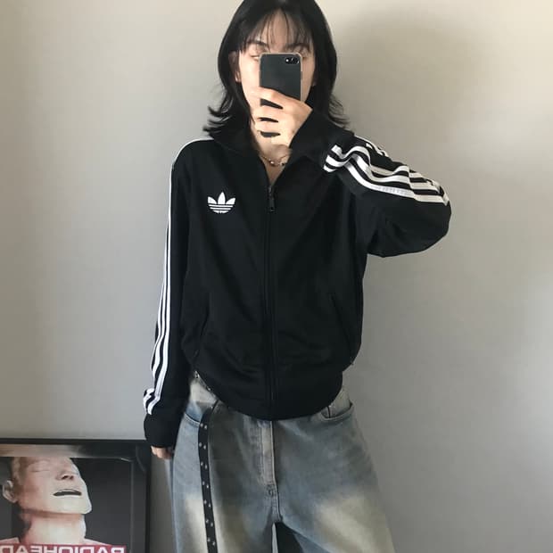 아디다스 구파이어버드 블랙 트랙탑 져지