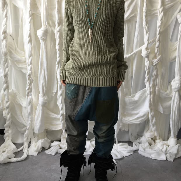 Green washed knit