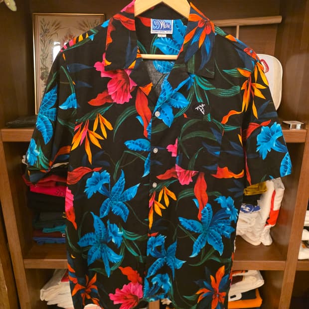 Vintage Tropical Wave Hawaiian Shirt