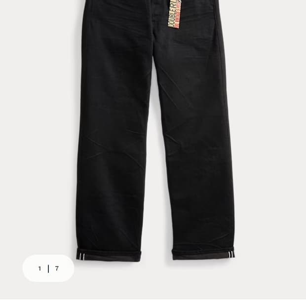 Rrl 빈티지파이브포켓 블랙온블랙 30/32