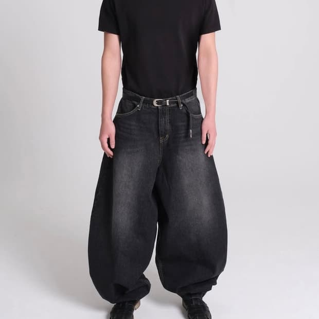 뉴치프시크디피 캣워싱배기팬츠