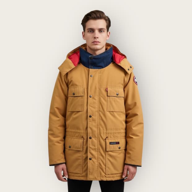 M/ 캐나다구스 x 리바이스 리미티드300 Banff 다운패딩