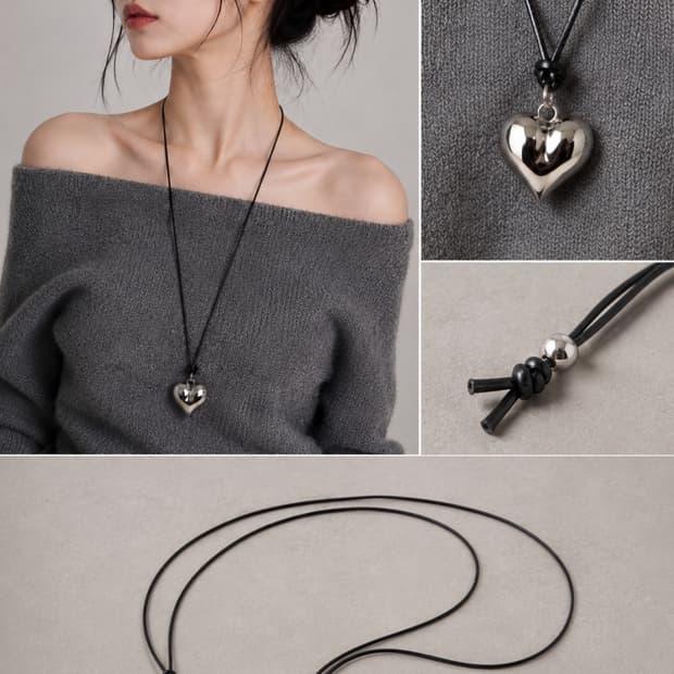 Melt Heart Long Necklace
