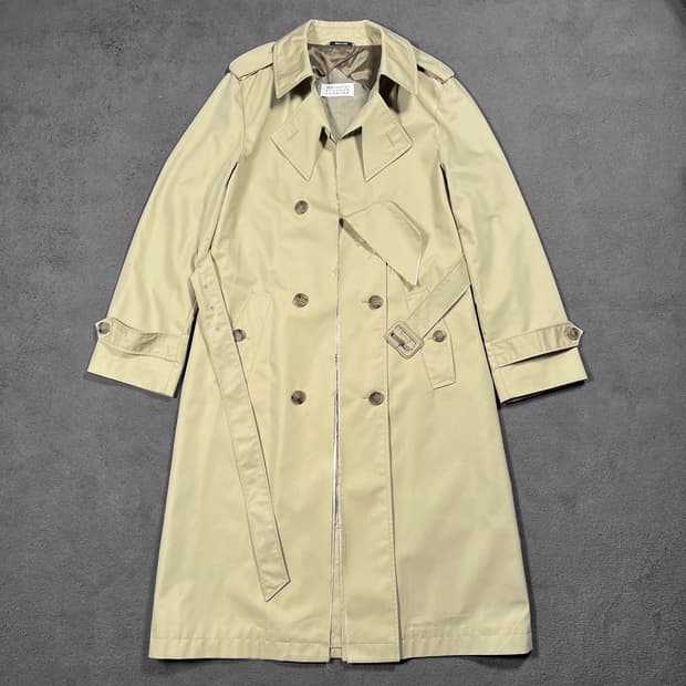 메종 마르지엘라 컷오브 더블 트렌치코트