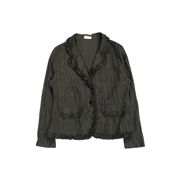 Japanese vtg 프릴 디테일 플리츠 자켓