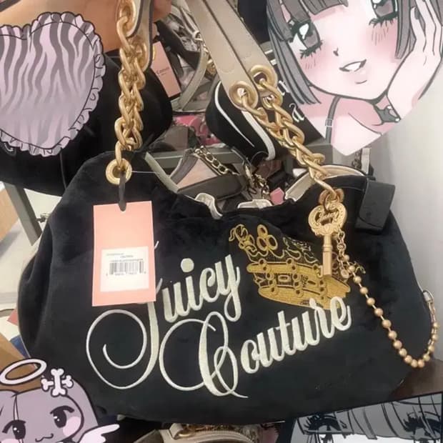 초레어 컬러!) 쥬시꾸뛰르 블랙 보부상 호보백