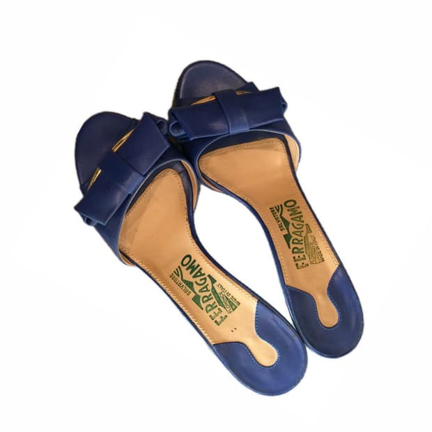 Salvatore Ferragamo 블루 리본 힐