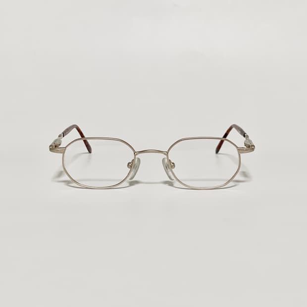 993 데드스탁 빈티지 안경테 레트로 육각형 무광골드 풀메탈 남녀공용