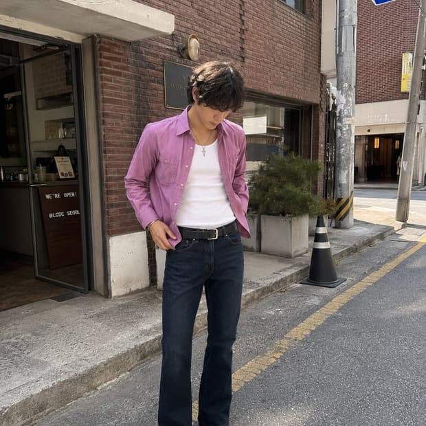 아베크롬비 핑크 셔츠