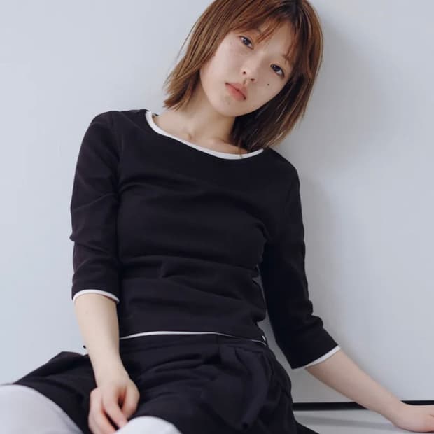 [새상품] 오헤시오 베이직 3/4 슬리브리스, 오헤시오 티셔츠