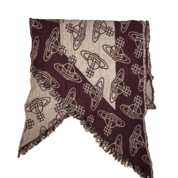 비비안웨스트우드 오브 패턴 머플러 목도리