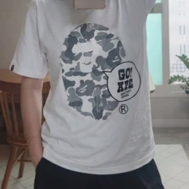 베이프고 반팔티 화이트 L