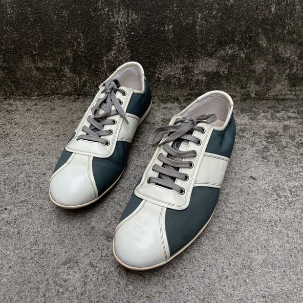 [43] Giorgio Armani 2000s 레더 로우탑 스니커즈