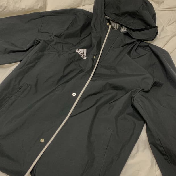아디다스 바람막이 단추 집업 