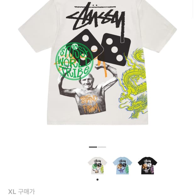 스투시 스트라이크 피그먼트 내추럴 색상 