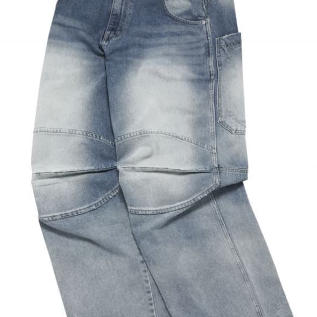 [M] MJD 3D KNEE DENIM PANTS BLUE