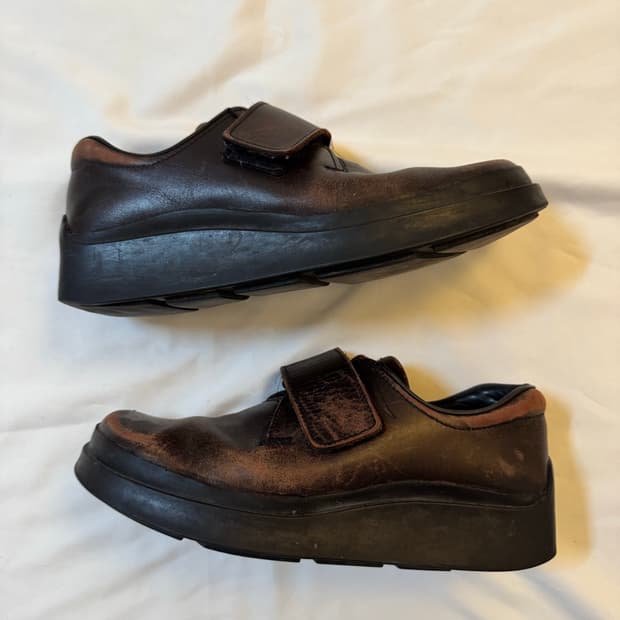 Prada 1999aw Squre Toe Leather Shoes