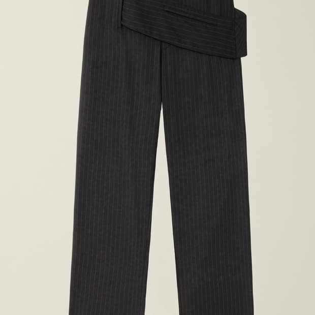 누마레 EE 벨티드 스트라이프 슬랙스