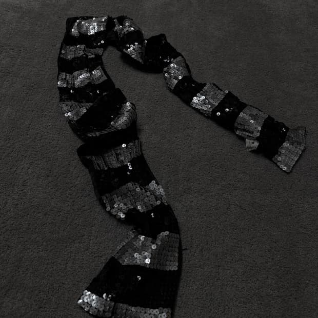 Vintage v-kei punk mood purl scarf