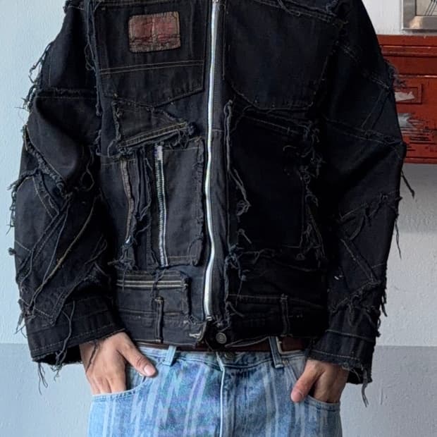 리바이스 커스텀 데님 후드 자켓