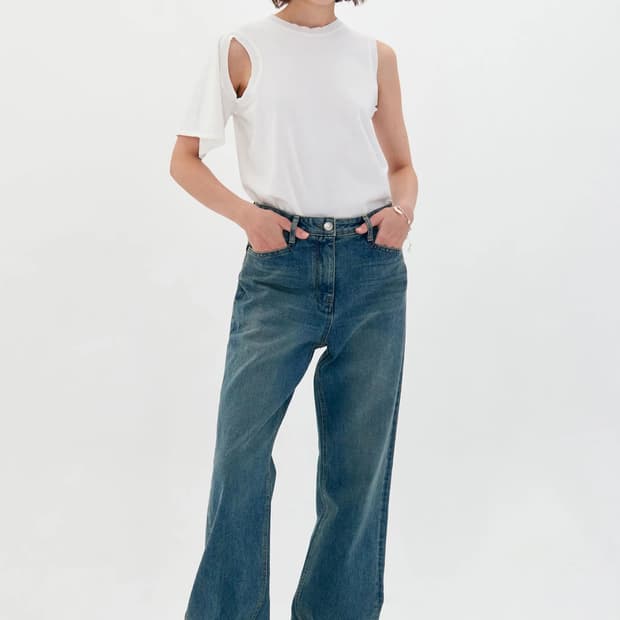 로우클래식 스트레이트핏 진 워싱데님 S사이즈