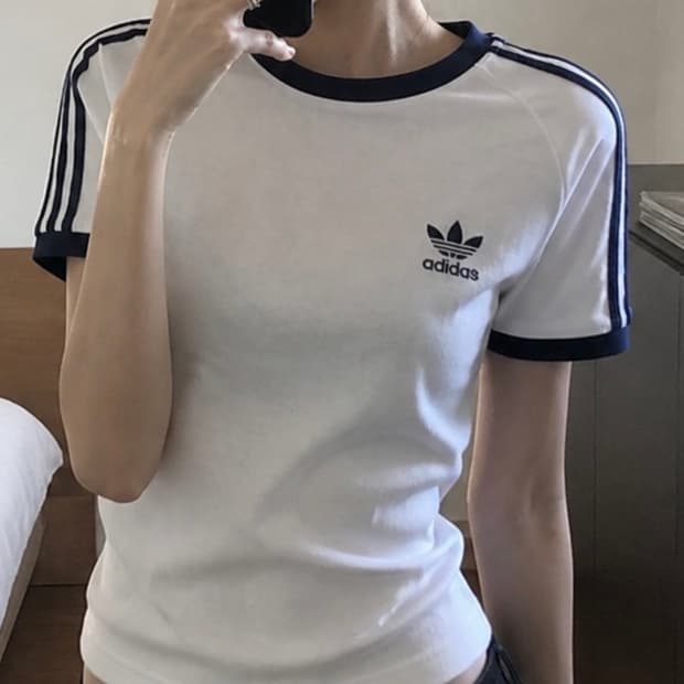 아디다스 파이어버드 슬림핏 반팔 네이비