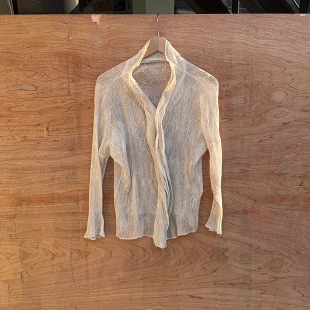 이세이미야케 fete 플로럴 플리츠 가디건