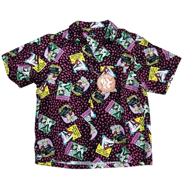 히스테릭글래머 팝아트 패턴 하프 셔츠