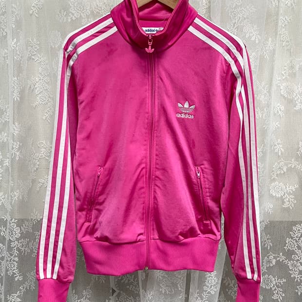 90) 아디다스 핑크 파이어버드 져지 트랙탑