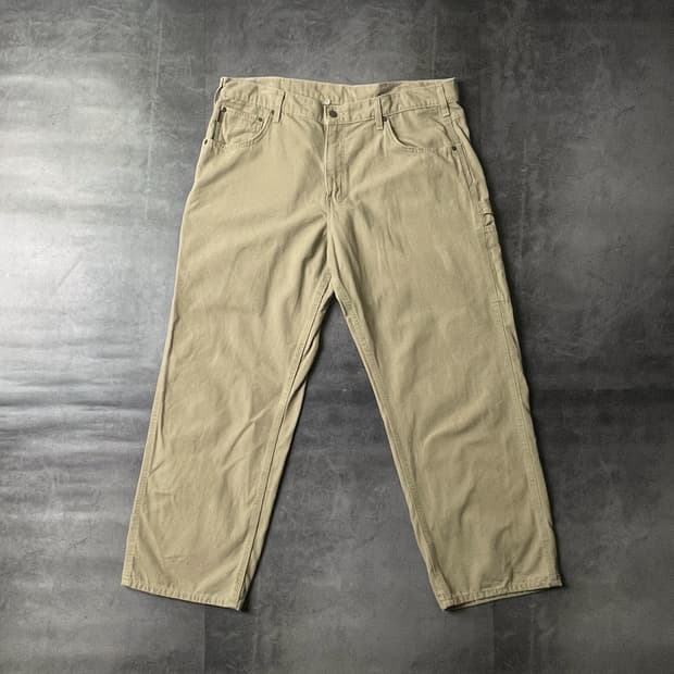 CARHARTT 칼하트 빈티지 베이지 싱글니 워크팬츠