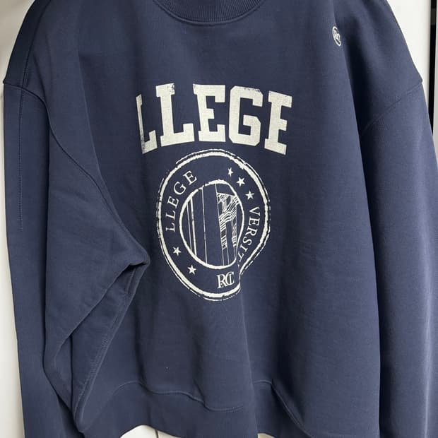 렉토 llege 맨투맨 네이비