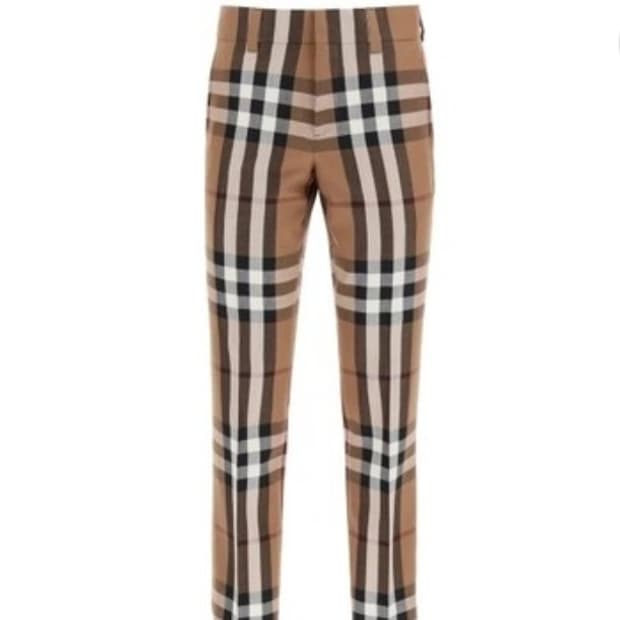정품 Burberry 버버리 체크 울 팬츠 여성 34