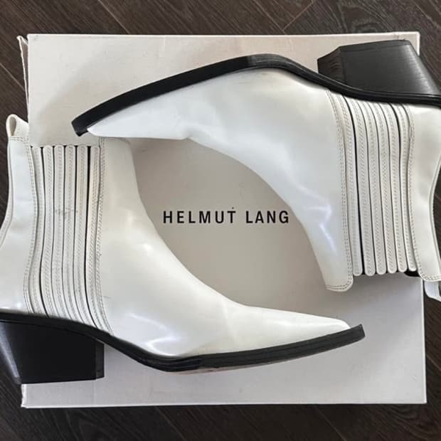 헬무트랭 화이트 앵클부츠 39
