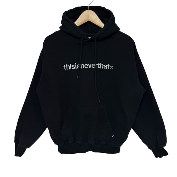 디스이즈네버댓 자수 아치로고 후드티