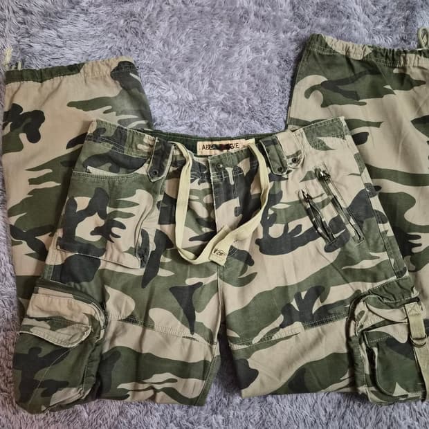 (34-36) 아베크롬비 00's 빈티지 밀리터리 멀티 포켓 카고 팬츠