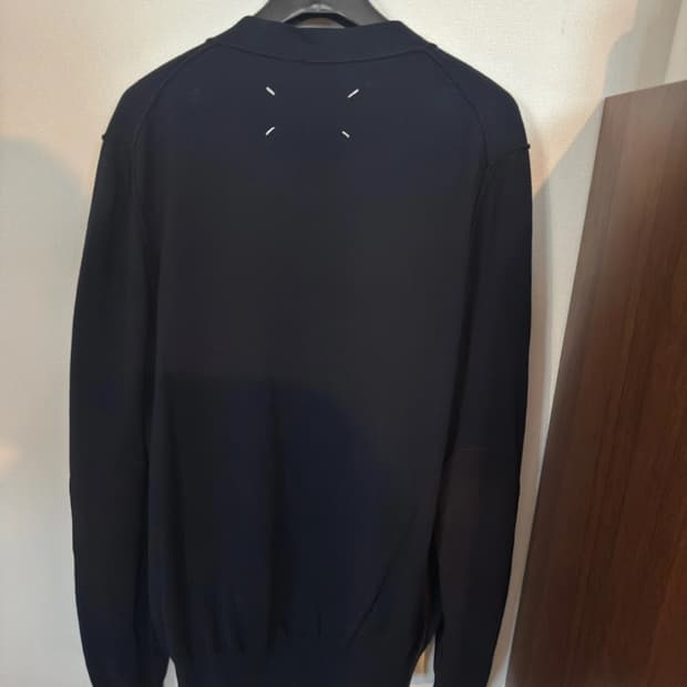 메종마르지엘라 엘보우패치 가디건 네이비