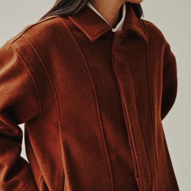 더블레이어 울 자켓 브라운 m