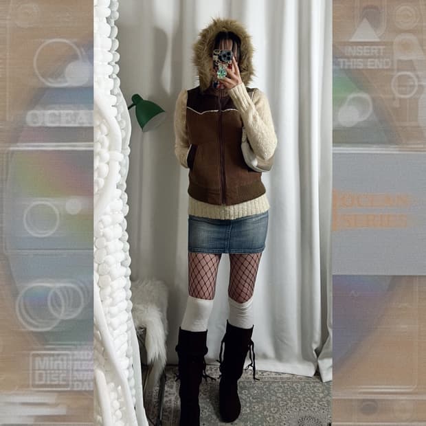 웨스턴 무드 패딩 베스트