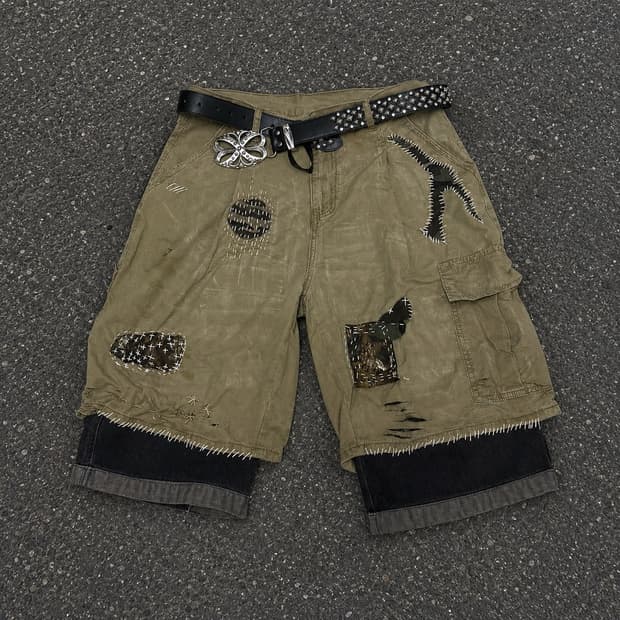 Sewing custom patch shorts