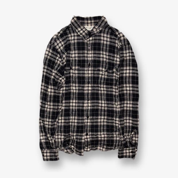 SS19 Saint Laurent Paris Pleated Shirt