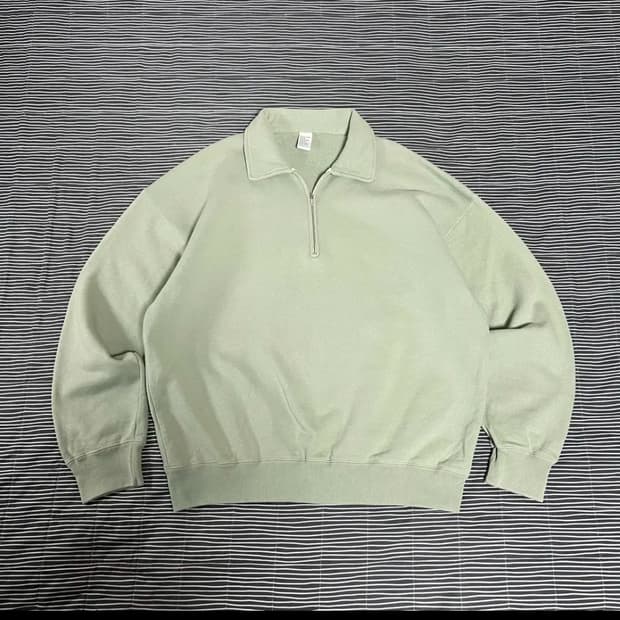 토마스모어 반집업맨투맨 그린 