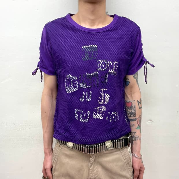 Purple Layering Strap T-Shirt