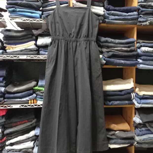 M95 COS 봄여름용 스판 플레어 멜빵바지 블랙 M-977