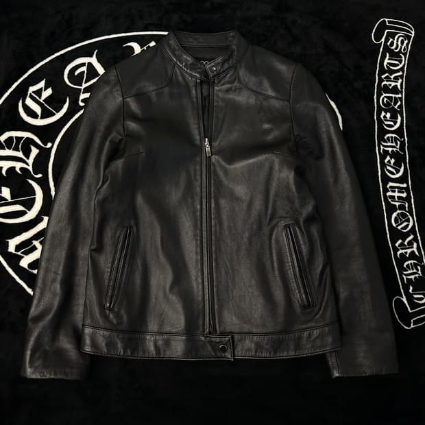 leather 빈티지 레더 미니멀 가죽자켓 램스킨 44-55